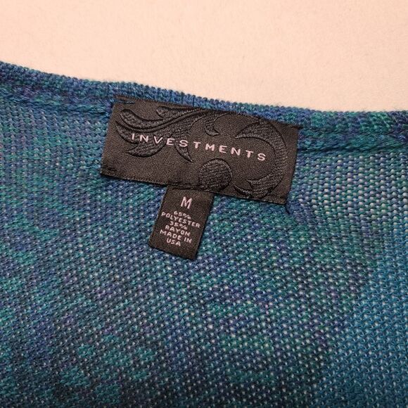 Investments Blue and Gold Blouse - Picture 8 of 9